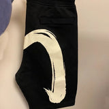 Harajuku Y2K Men's Gym Shorts Evisued Shorts Casual Japanese Fashion Brand M Printed Wide Leg Shorts Summer Men Clothing