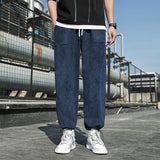 2023 spring and autumn new light luxury fashion men casual pants korean version loose sports all match pants boutique clothing unique default style 3677