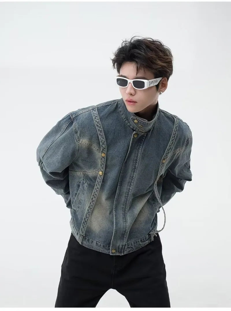 minimalist streetwear jacket, bold fashion piece, aesthetic