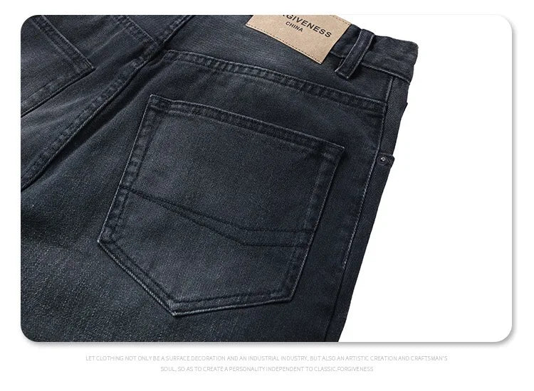 24Spring wash black ash straight tube baggy jeans