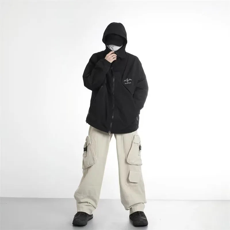 grunge street bomber, modern fit for men, oversized fit