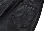 european and american street batik black paint coat wide jeans pants fashionable baggy contoured distressed flared denim jeans unique jeans style 1599