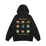 West Coast Graffiti Graphic Hoodie Sweatshirts Men Autumn Pullovers