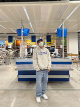 New Arrival ET Hotselling loads foam slogan print washed worn High-Street hoodie loose plush sweatshirt for men and women