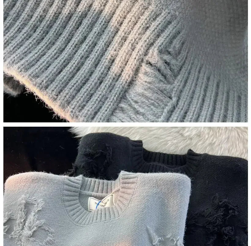 varsity knit sweater with retro streetwear styling for fall and winter outfits, ideal for men’s fashion and seasonal streetwe