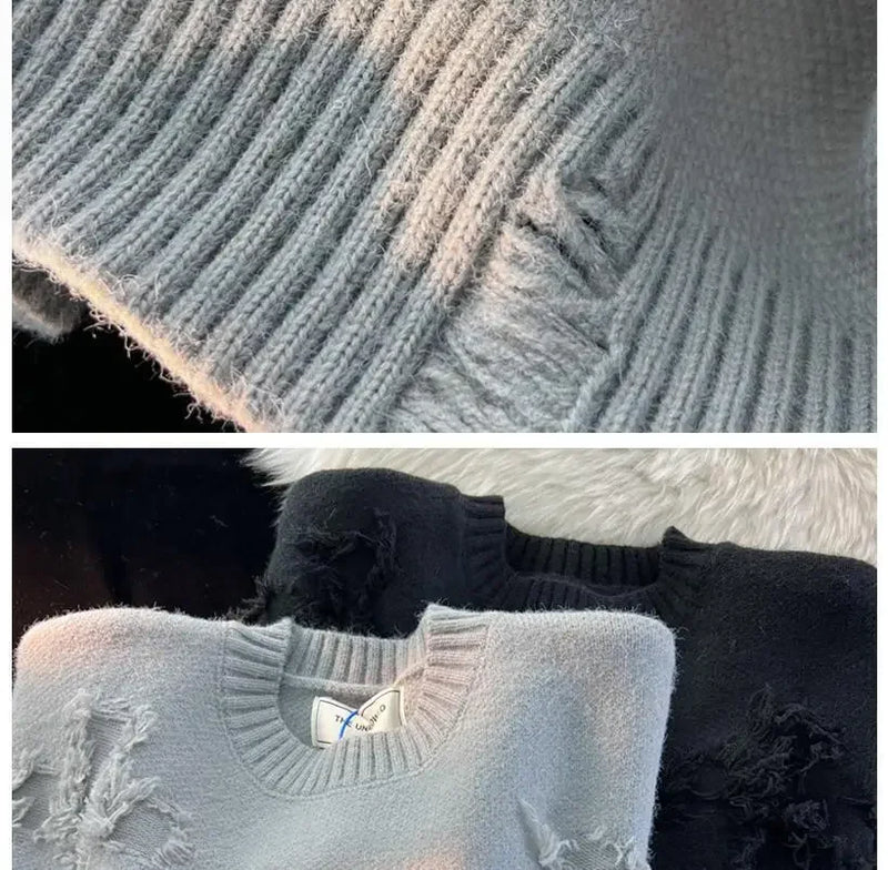 varsity knit sweater with retro streetwear styling for fall and winter outfits, ideal for men’s fashion and seasonal streetwe
