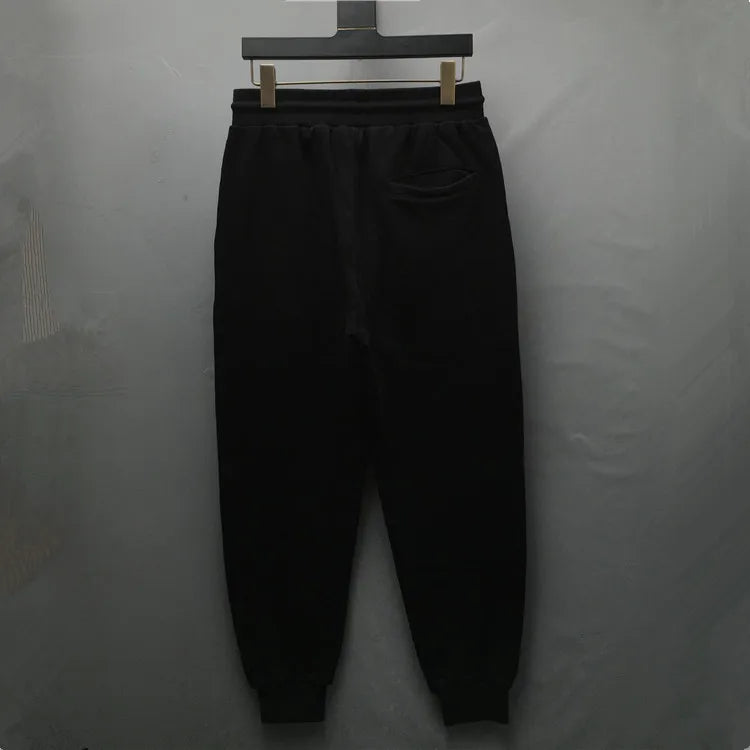 high new novelty luxury men 2022 classic full metal rivets pockets comfortable cotton parkour sweat casual pants sweatpants d50 unique joggers style 4415