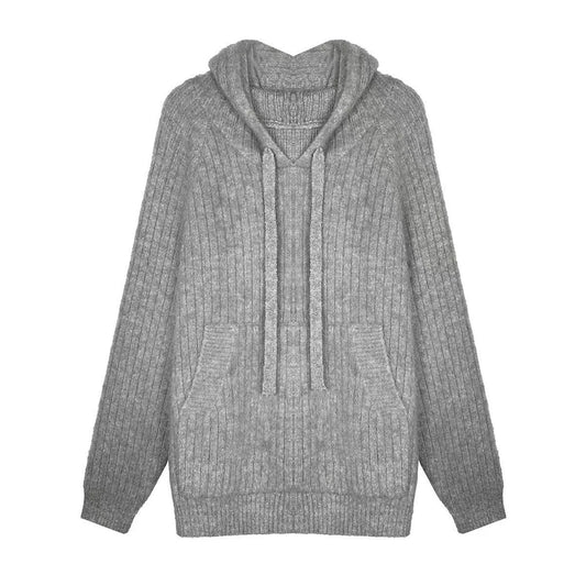 oversized knit pullover, fall/winter fashion, soft knit pullover with flame design, y2k fashion statement
