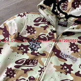 Towel Embroidered Cartoon Camouflage Glo Gang The Glory Full Zip Hoodi