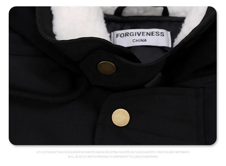 2024AW new cotton dress solid color hooded multi-pocket jacket
