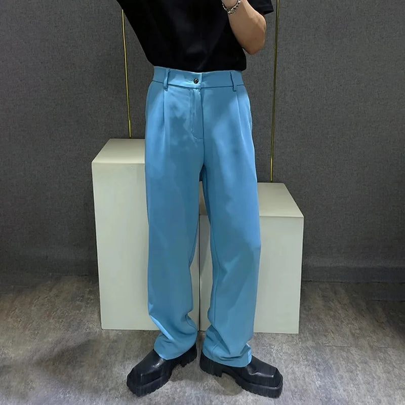 mens trousers british elegant casual pants autumn fashion temperament versatile business commuting straight pants mens clothing unique default style 120