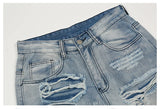 men distressed ripped destroied holes denim jean pants fashion zipper biker jeans streetwear flare pants joggers y2k men s jeans unique joggers style 3806