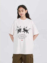 Gothic Anime panel – American Devil Kitten Print T Shirt Men Summer New Retro Har