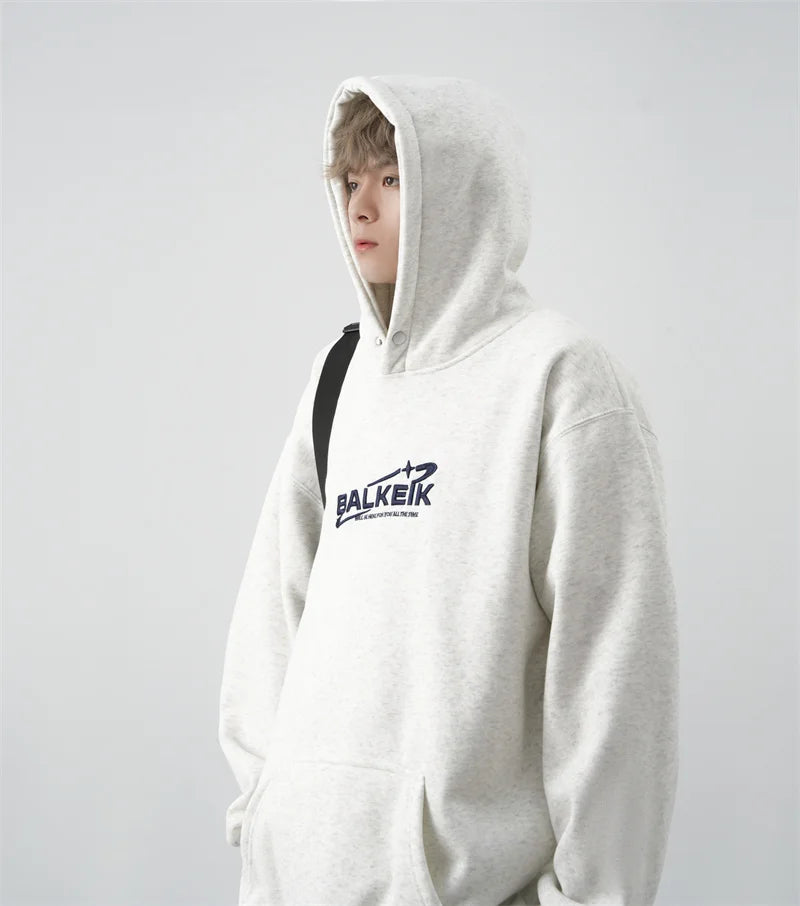 Men's Soft Knit Zip-Up Sweater – Winter Letter Embroidered Baggy Hoodies For Men Y2K Vintage Streetwear Hooded Sweatshirt Hip Hop Fashion Fleece Pullover Hoody | Zip Knit Drop #206