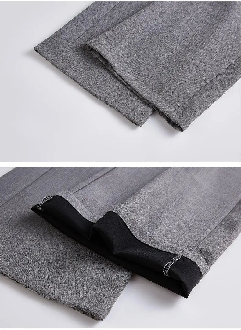men loose casual korean streetwear fashion vintage straight wide leg suit pants trousers cityboy baggy pants unique default style 1727