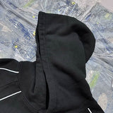 Vaporwave aesthetic hoodie with futuristic detailing