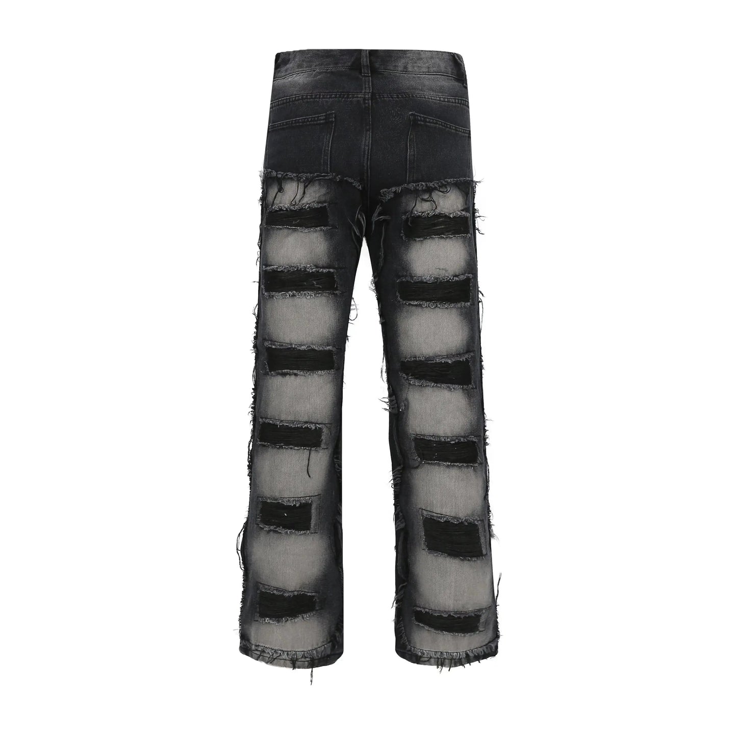 fashion distressed washed wtih moustache effect denim jean pants mens casual straight trousers streetwear hip hop joggers pants unique joggers style 2344