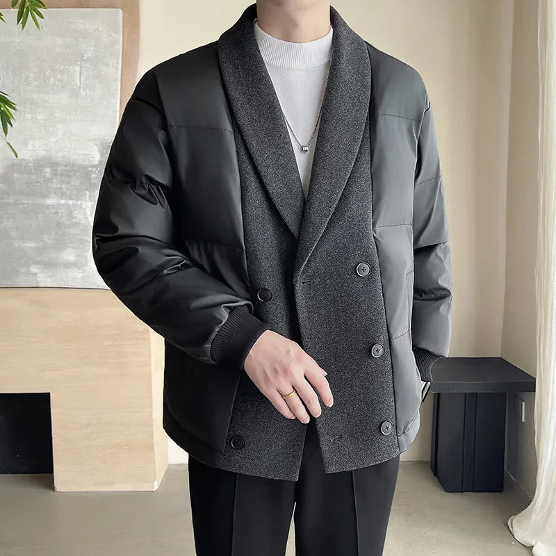 leather panel bomber, high-street look - aesthetic hip hop inspired casual wear