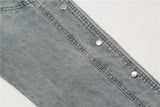 men fashion denim jeans casual bottom button open straight jeans with pockets hip hop streetwear zipper cargo joggers jean pants unique joggers style 2526