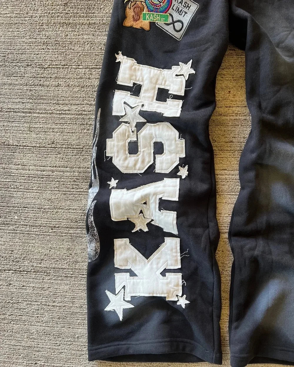 cargo pants men double elastic waist patchwork letter pattern y2k joggers men baggy hosen vintage casual sweatpants streetwear unique joggers style 704