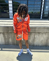 Street Casual Loose Letter Anime Print Oversized Hoodie Y2K Hip Hop Ro