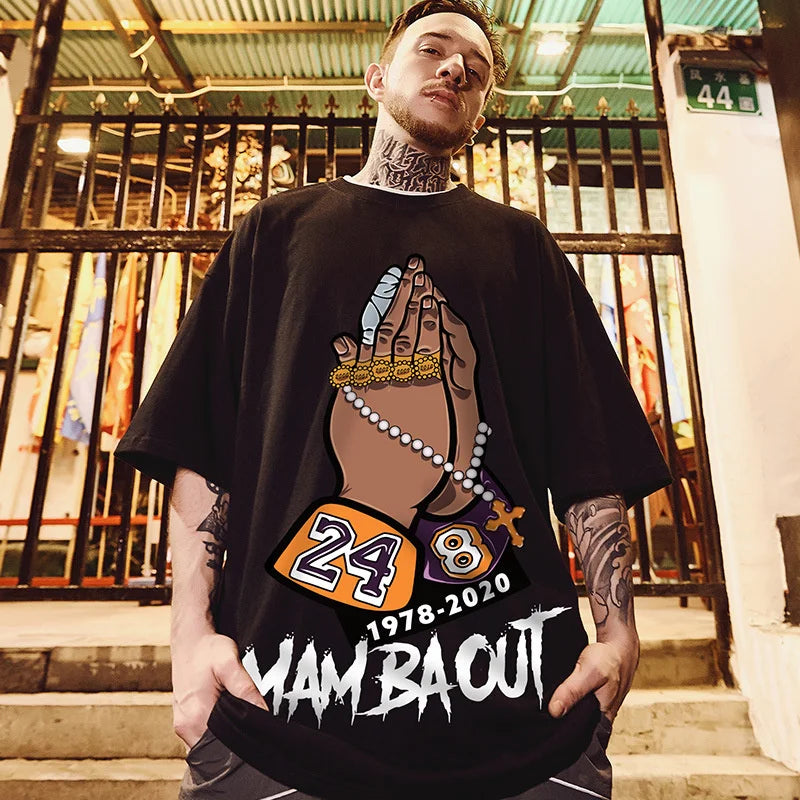 Anime Oversized shirt – R I P Mamba T Shirt Men Cool Summer Short Sleeve Tshirts Vin