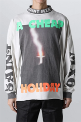 trapwear vintage t-shirt featuring high street vintage retro a cheap holiday letter print fire hand thunder streetwear cotton long sleeve t shirt pullover