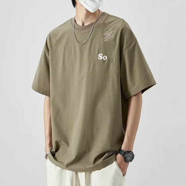 Trapwear Crying character – Summer Mens Embroidered Short Sleeve T Shirts 2024 New Oversized