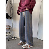 high quality stripe plaid mens trousers baggy straight fashion classic padded autumn winter casual pants male plus size m 8xl unique default style 1193