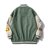 Retro Baseball Jacket for Men Cold Weather Jacket