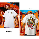 Glitchcore Chrome print – Chinese God Of Wealth Printed T Shirts For Men Creativity