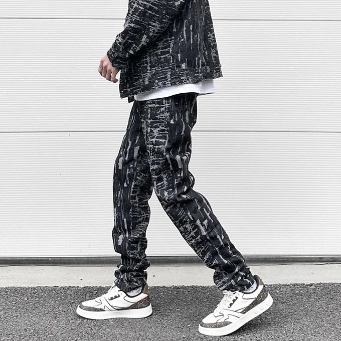 harajuku irregular scratched ripped holes denim jeans men zipper jeans hip hop streetwear new casual slim fit joggers jean pants unique joggers style 968