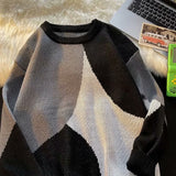 oversized knit pullover, fall/winter fashion, soft knit pullover with flame design, y2k fashion statement