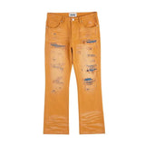 american high street washed torn jean mens y2k baggy ripped jeans cat whisker patch straight tube casual pants jeans hip hop unique jeans style 811