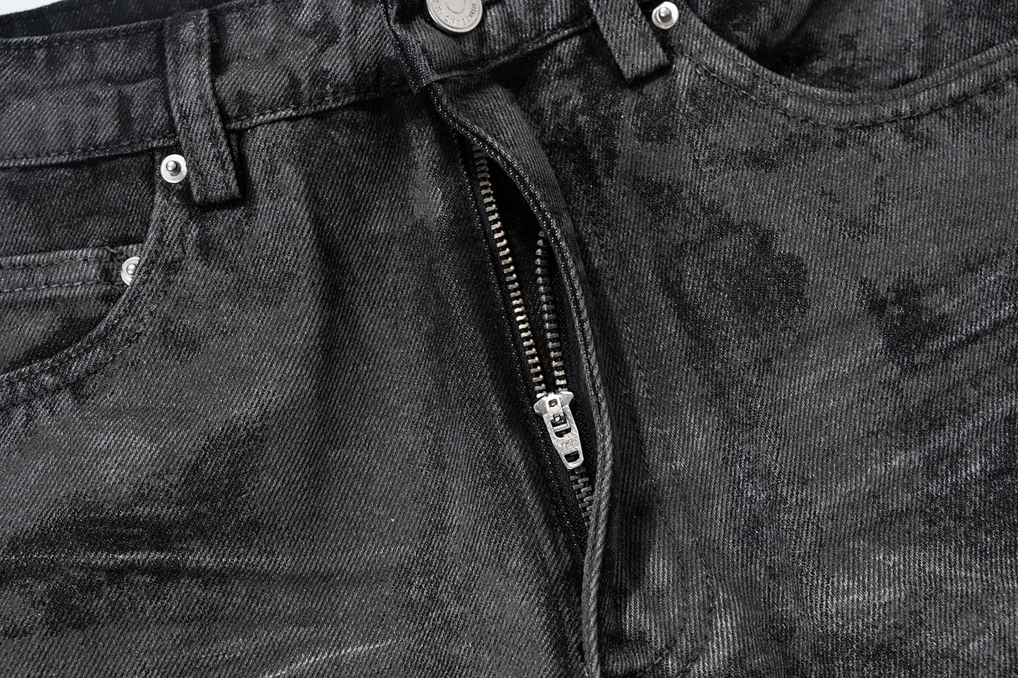 high street hand brushed glue sparkling baggy flare jeans for men y2k pantalones hombre leather pants oversized denim trousers 3 unique jeans style 1336