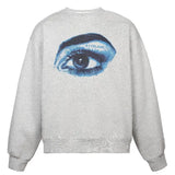 Trendy Korean Style Personalized Eye Print Round Neck Sweatshirt Men and Women Autumn and Winter Y2K High Street Hip-hop Tops