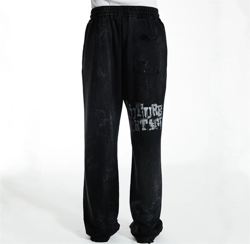 new arrival ssaint louis dirty old graffiti printed drawstring sanitary pants casual sport pants urban fashion pants