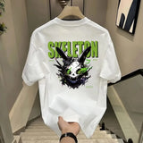 Skatercore Crying angel – Summer Mens Cotton T Shirts Cartoon Oversized Trendy Printed