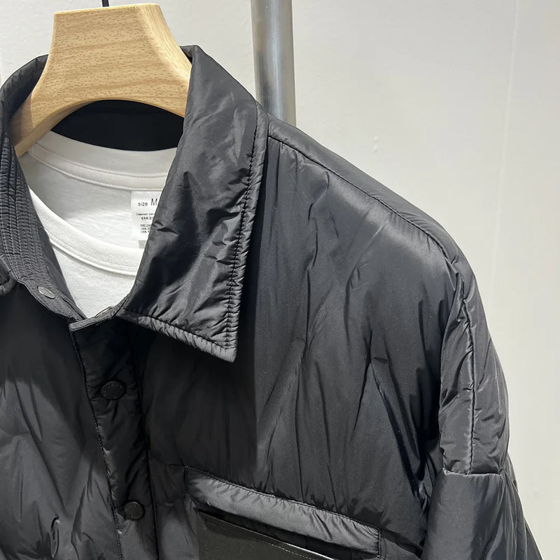 2023 Winter Men's Thin Down Jacket Shirt Jacket For Men