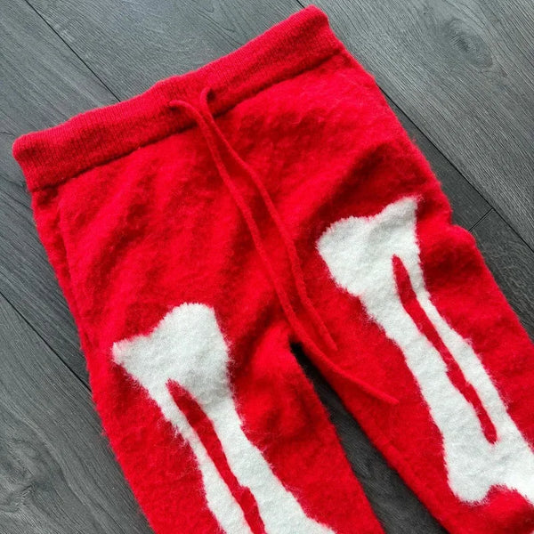 sweaters oversized zip sweater coat pants hip hop knitted punk hairy skeleton jumper fashion streetwear cardigan skull hooded urban fashion pants
