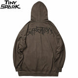 Hip Hop Streetwear Hoodie Sweatshirt Men Dark Style Angel Print Pullov