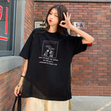 Glitchcore Oversized shirt – Summer Japanese Girly Cotton Short Sleeved T Shirt For Women