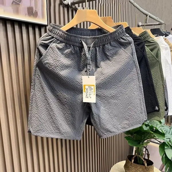 Korean fashion Cargo Shorts Men's Summer Fashion Brand Loose Japan fashion Casual Straight Wide-Leg American Sports Shorts