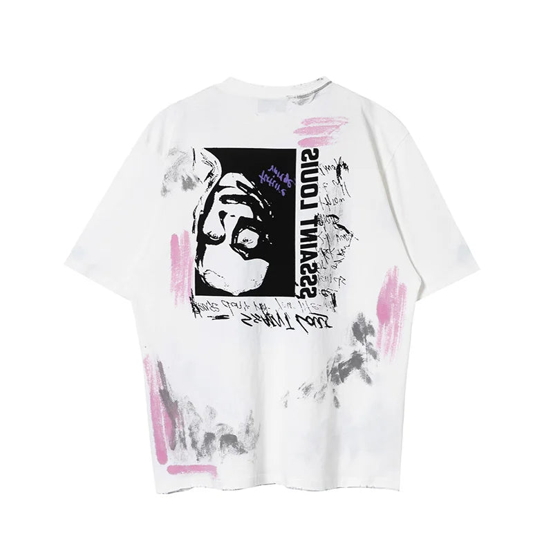 Y2K Graphic Tee – 2024Ss Saint Louis T Shirts Men Woman Good Quality Cotton Lo – Urban Streetwear for Men & Women