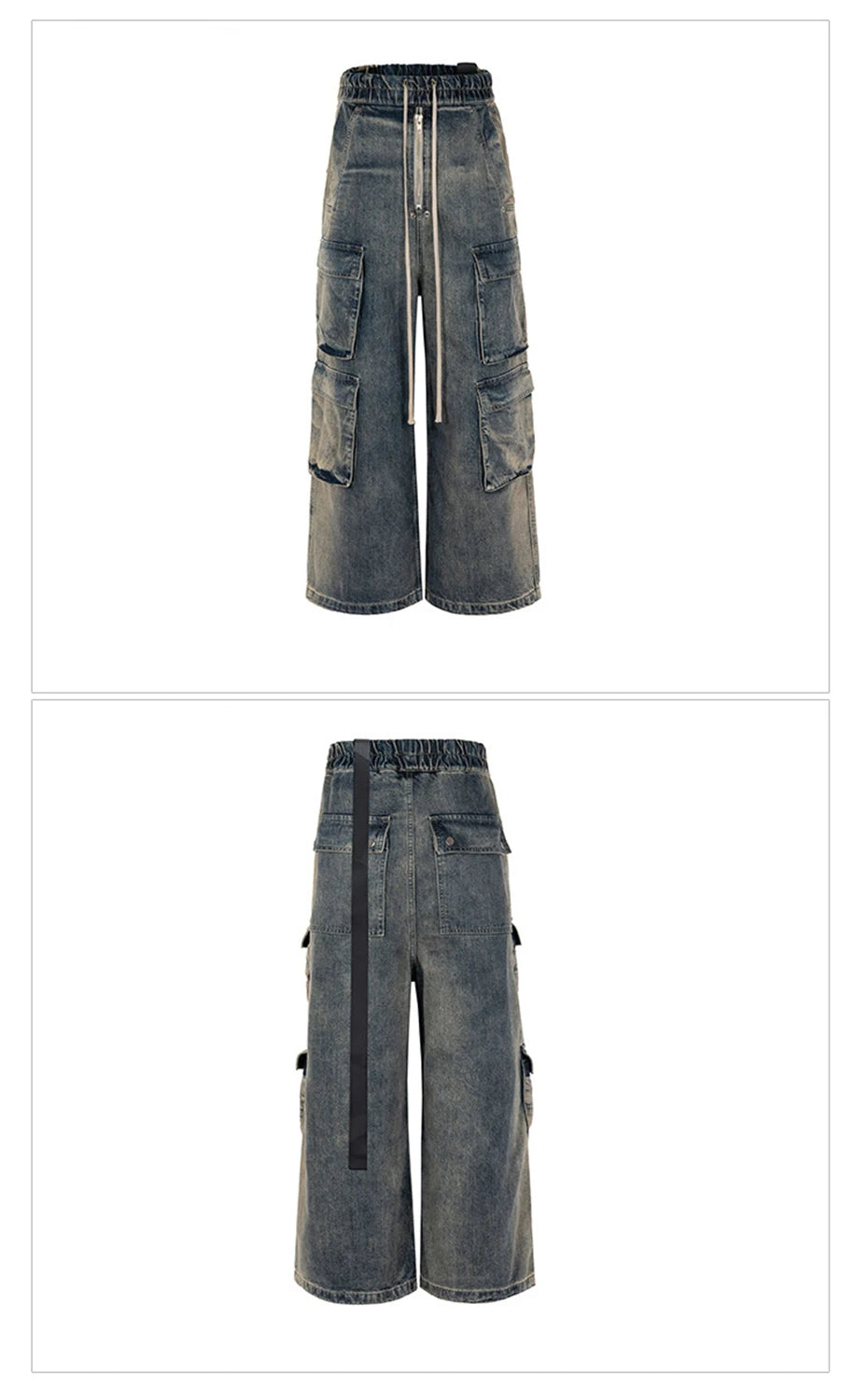 baggy jeans side pocket loose denim pants men luxury designer fashion harajuku streetwear baggy jeans trousers unique jeans style 2285