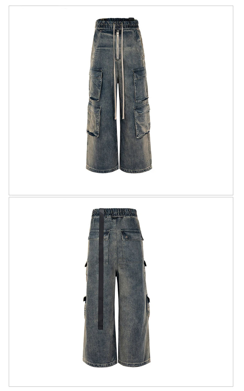 baggy jeans side pocket loose denim pants men luxury designer fashion harajuku streetwear baggy jeans trousers unique jeans style 2285