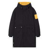 Fashion Letters Embroidery Duck Down Long Jacket Mens Plus Size Winter New Casual Hooded Zipper Parkas Warm Down Coats Jeckets