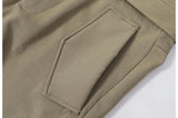 fashion cargo pants adjustable belts waist with side pockets joggers streetwear pant unisex casual loose straight baggy trousers unique joggers style 377