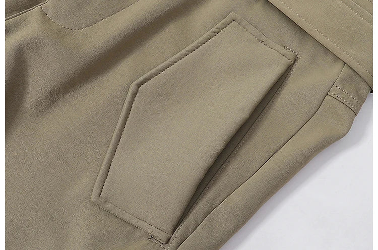 fashion cargo pants adjustable belts waist with side pockets joggers streetwear pant unisex casual loose straight baggy trousers unique joggers style 377