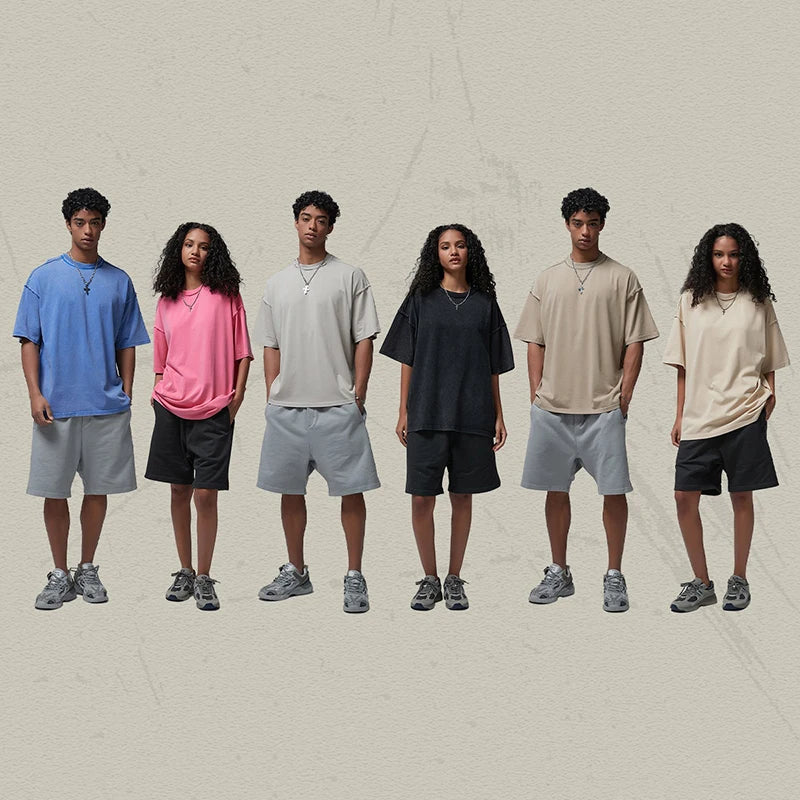 Skatercore Chrome logo – 2024 Summer New Washed Oversized Tshirt Worn Out Retro Distr